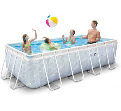 26780 Intex Каркасный бассейн прямоугольный, 400х200х100 см