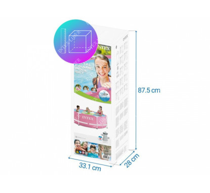 28292 Intex Круглый каркасный бассейн, 244х76см+фильтрнасос