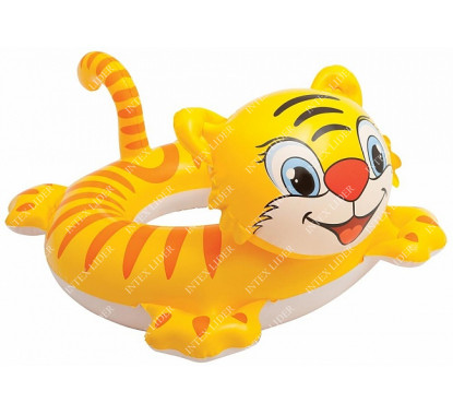 Надувной круг ВЕСЕЛЫЕ ЖИВОТНЫЕ (тигр), 76х69 см,  58221