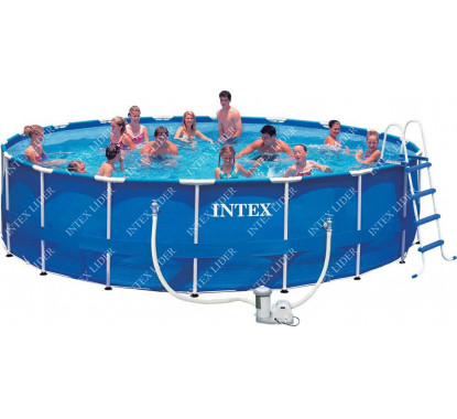 28252 Каркасный бассейн круглый  Intex, 549х122см, фильтр-насос картр 5678 л/ч (28752, 28332)