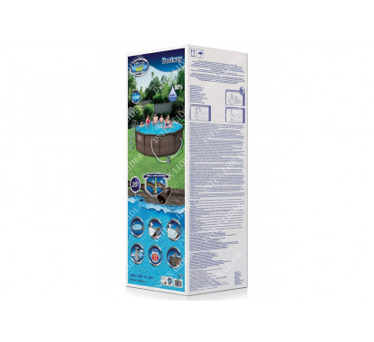 Bestway 56709 Каркасный бассейн Ротанг  (366х100) с картриджным фильтром