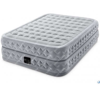 Intex 64490 Двухспальная надувная кровать, 152х203х51см+встроенный насос